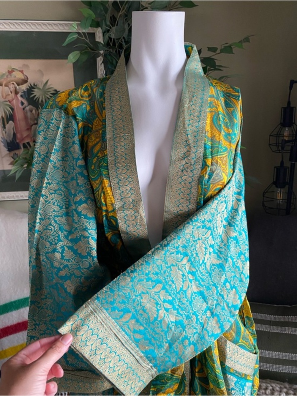 India Silk Handmade Robe